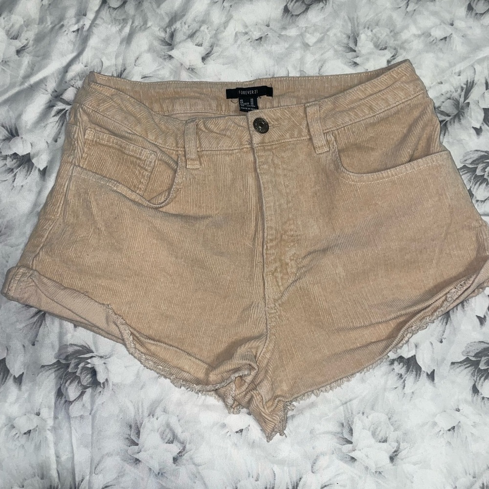 Forever 21 Light Tan Jean Shorts